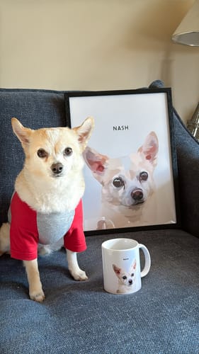 A personalized pet artwork gift
