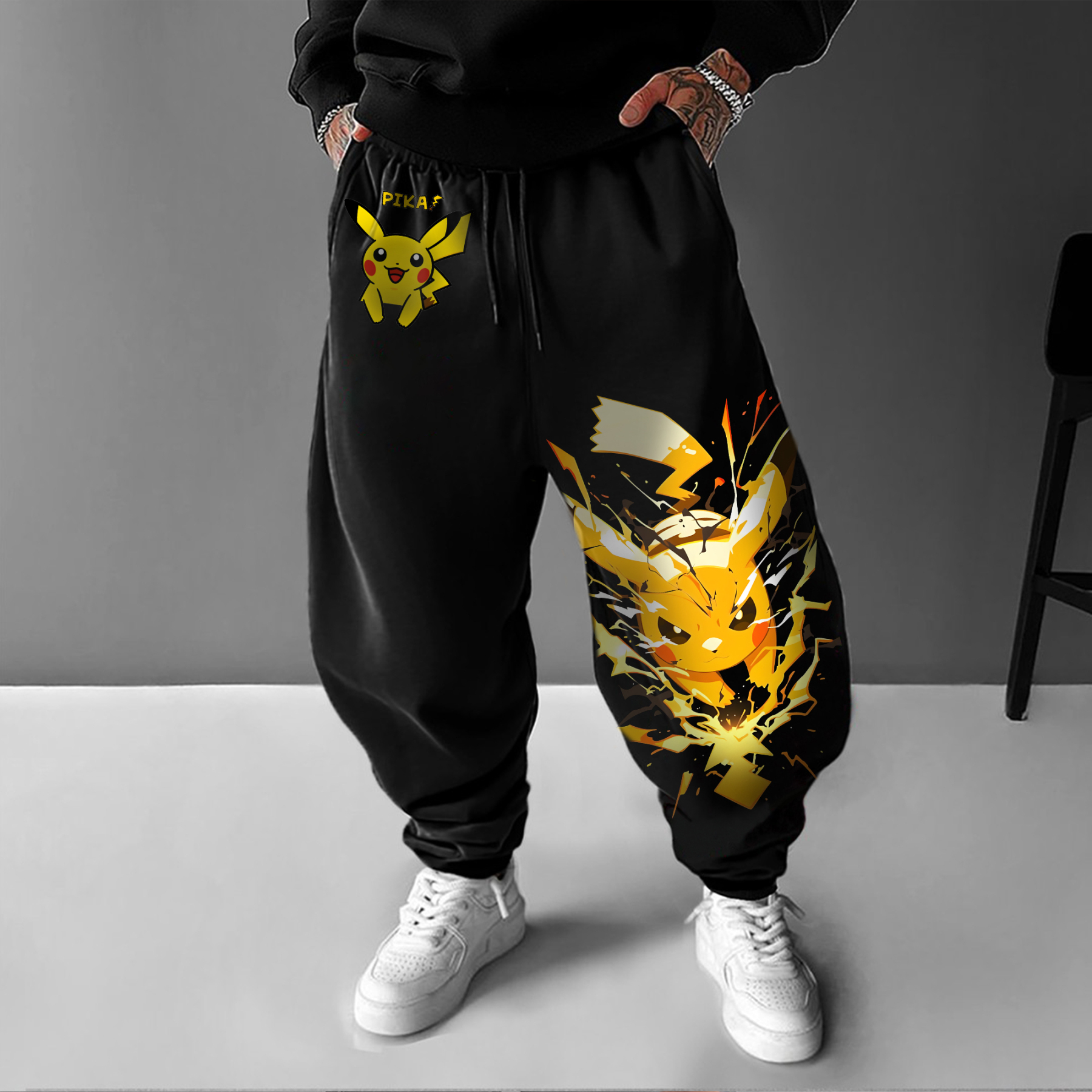 Unisex   Casual Anime Streetwear Pants-AnimeClothe
