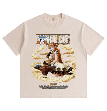 One Piece Nami  washed T-shirt