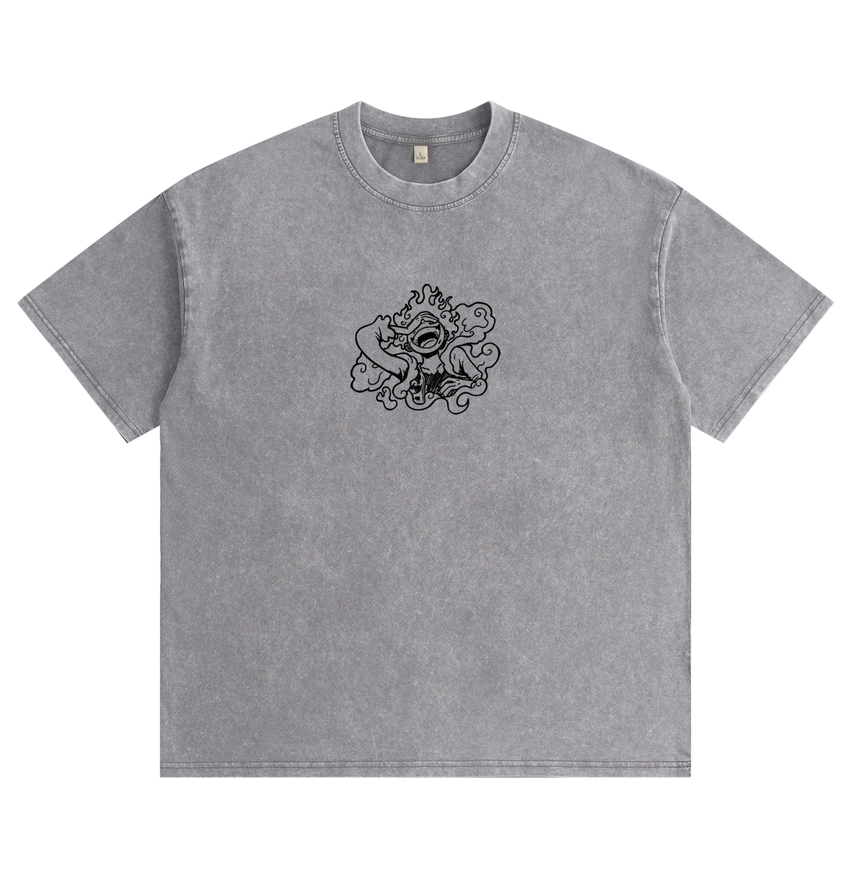 One Piece Luffy Gear 5 Distressed Washed T-Shirt