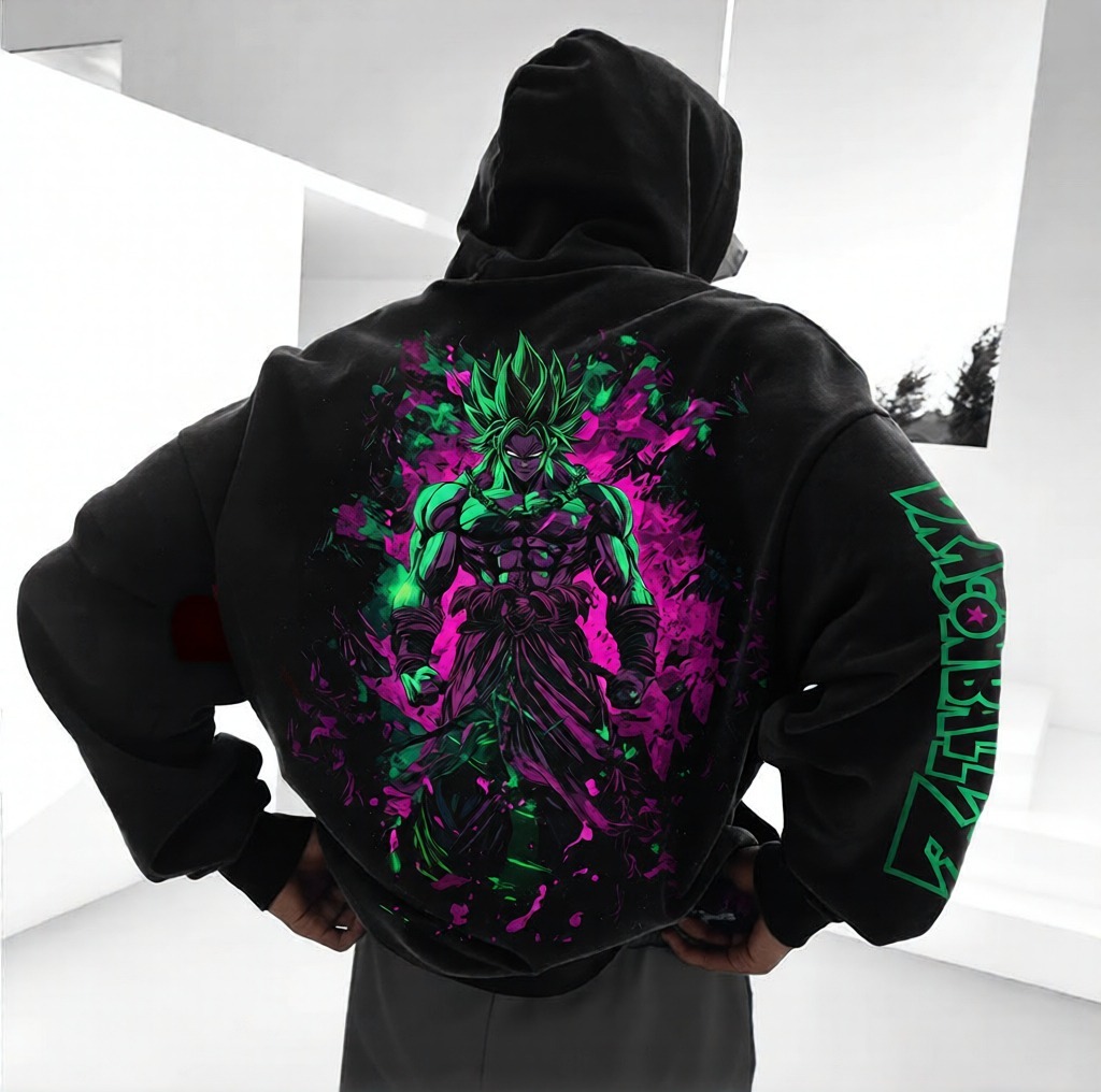 Unisex Anime Print Casual Oversized Hoodie