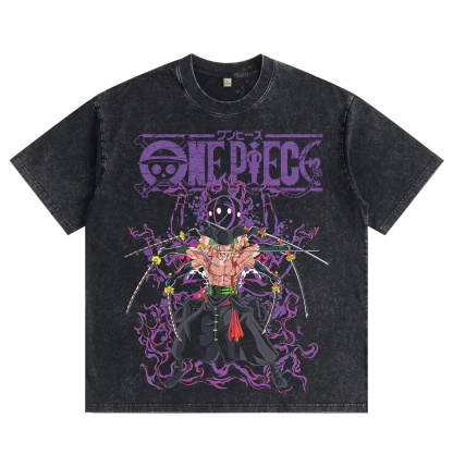 One Piece Zoro NineSword Style Washed T-Shirt