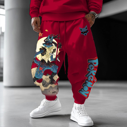 Unisex   Casual Anime Streetwear Pants-AnimeClothe