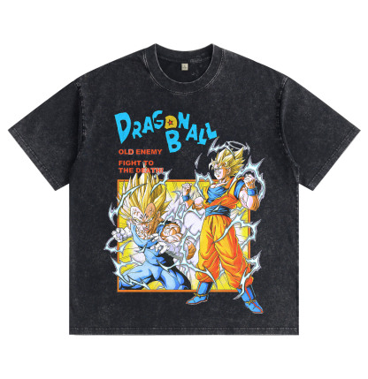 Dragon Ball Goku Vegeta Washed T-Shirt