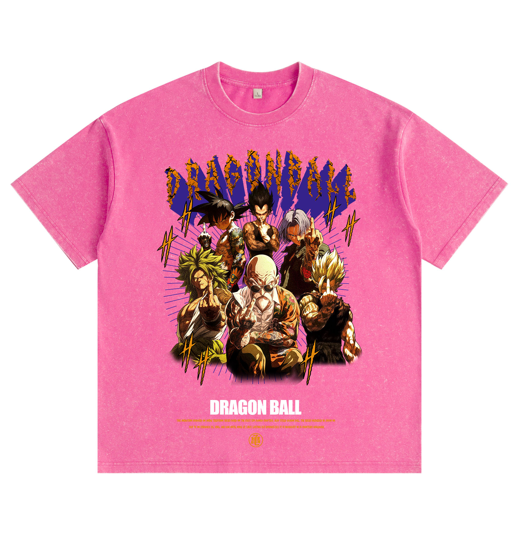 Dragon Ball International Gesture — Washed & Distressed T-Shirt