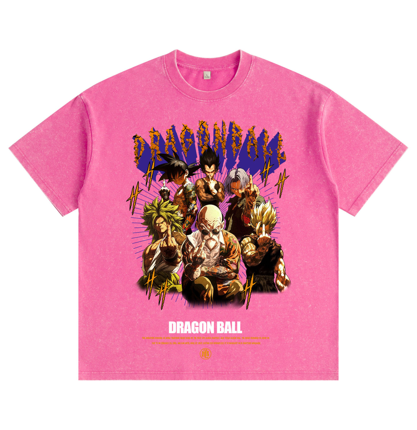 Dragon Ball International Gesture — Washed & Distressed T-Shirt