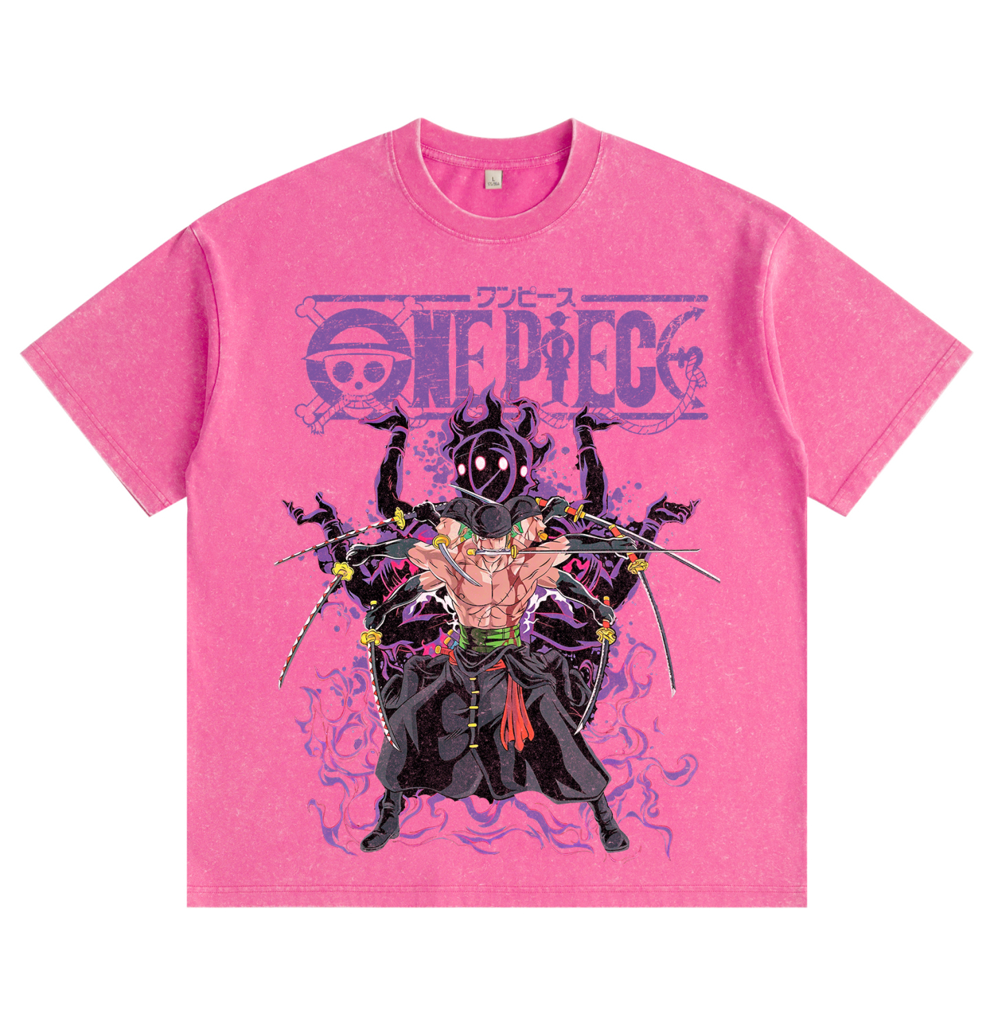 One Piece Zoro NineSword Style Washed T-Shirt