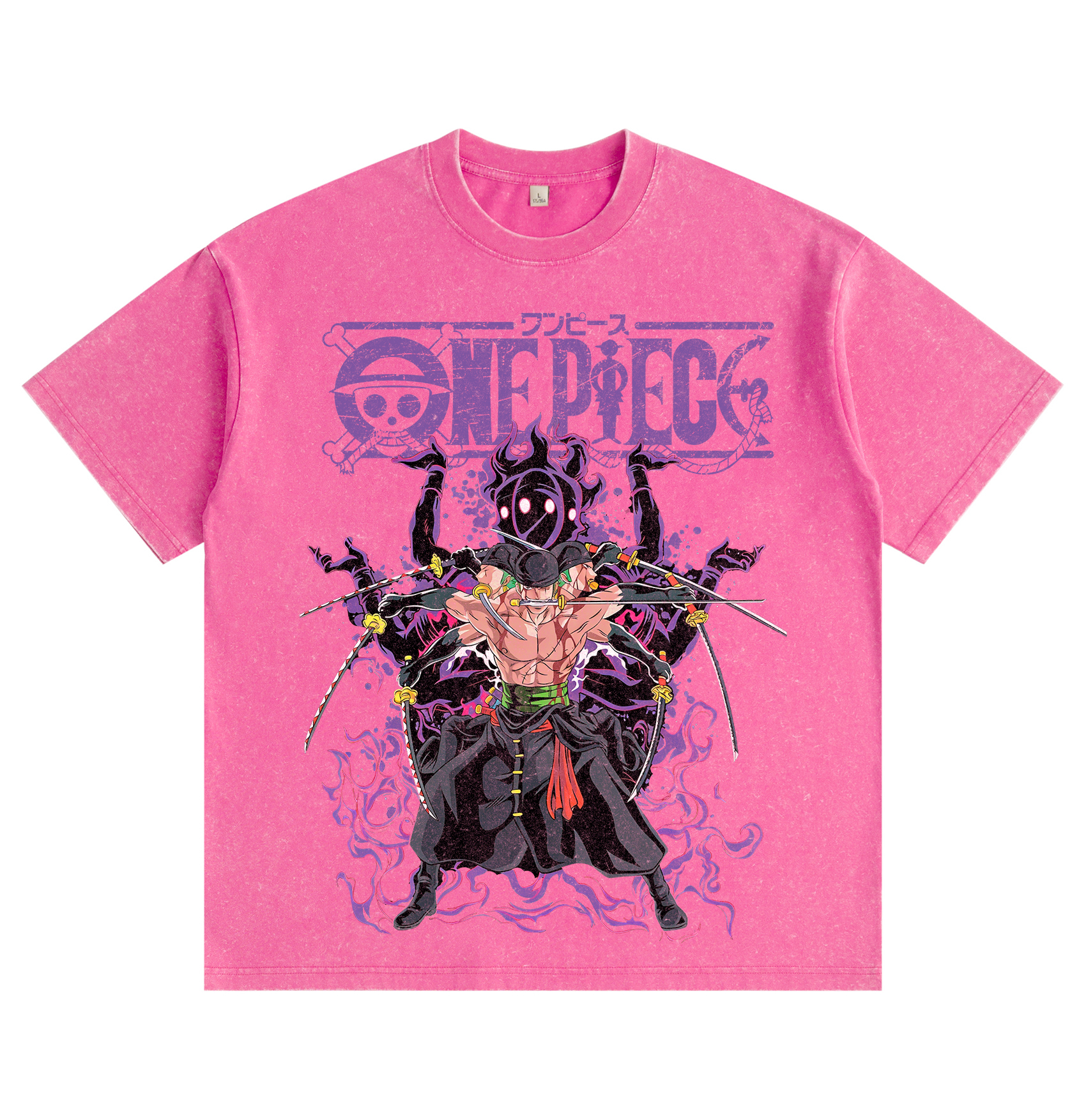 One Piece Zoro NineSword Style Washed T-Shirt