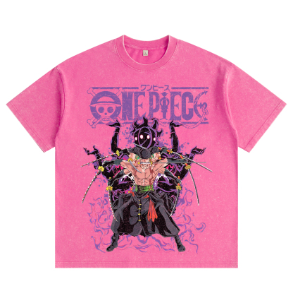 One Piece Zoro NineSword Style Washed T-Shirt