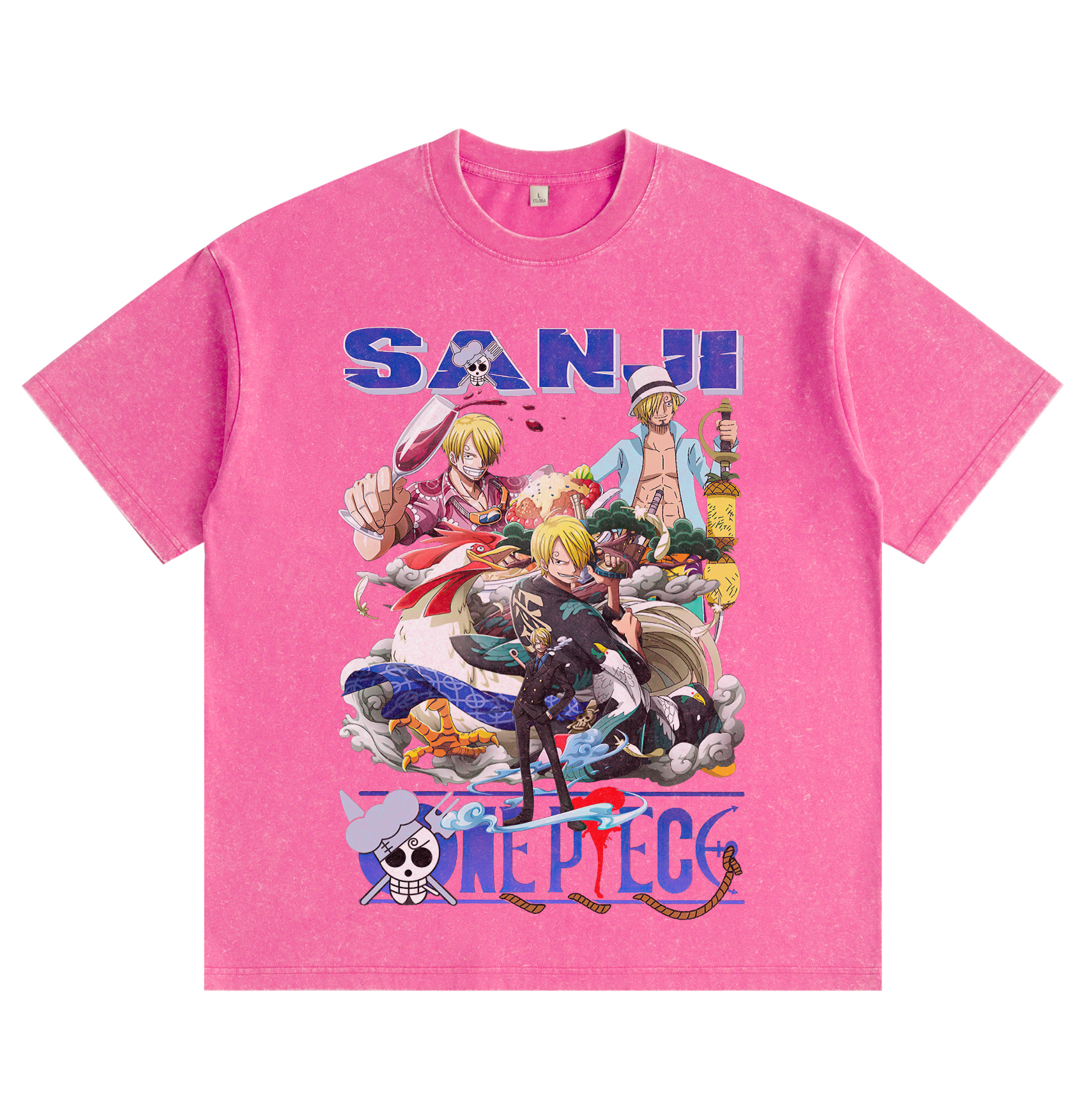 One Piece Sanji's washed T-shirt
