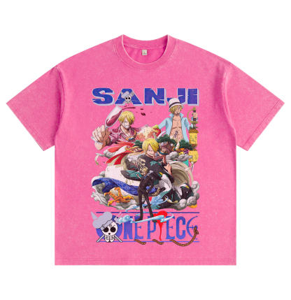 One Piece Sanji's washed T-shirt
