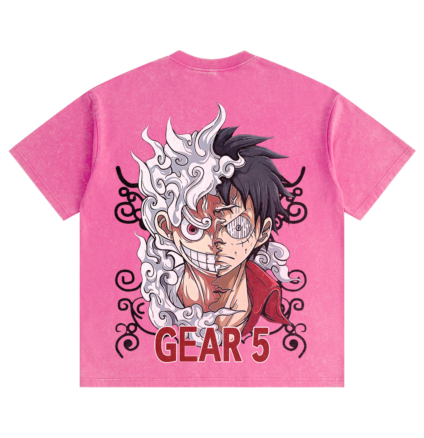 One Piece Luffy Gear 5 Distressed Washed T-Shirt