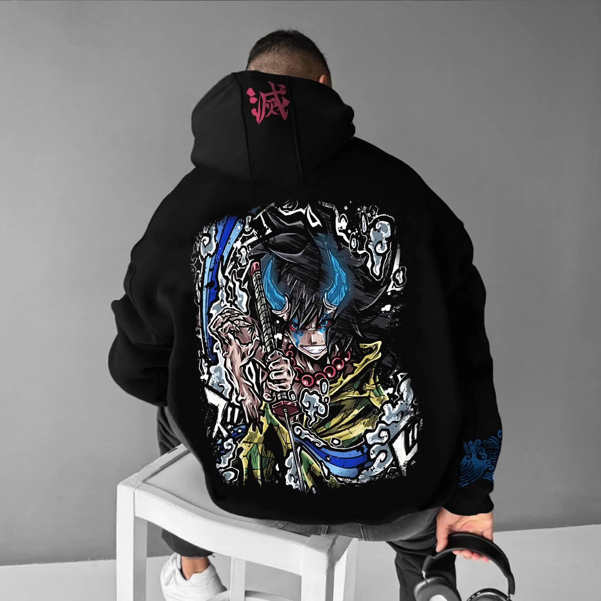 Unisex Anime Graphic Streetwear Vintage Hoodie