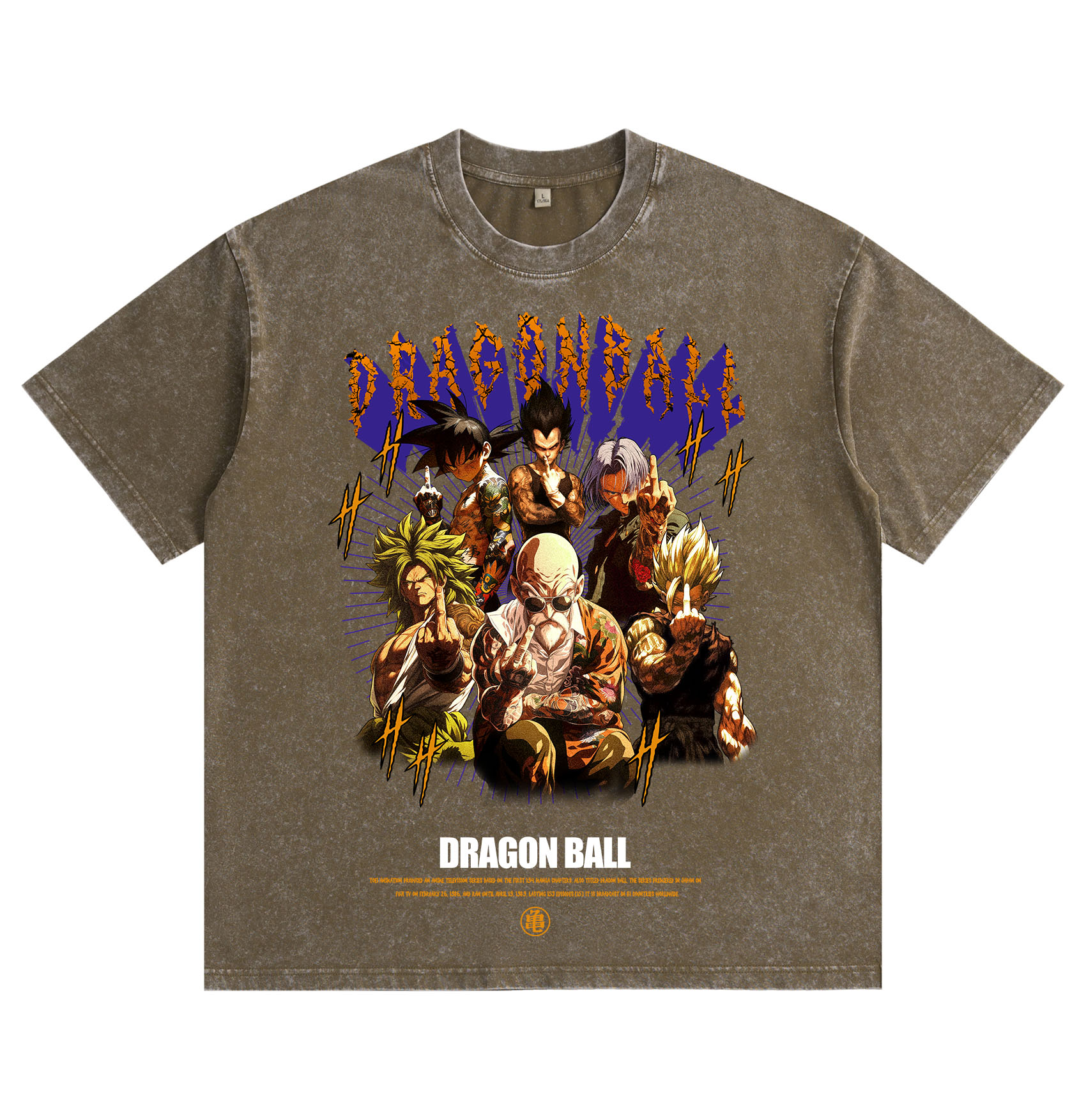 Dragon Ball International Gesture — Washed & Distressed T-Shirt