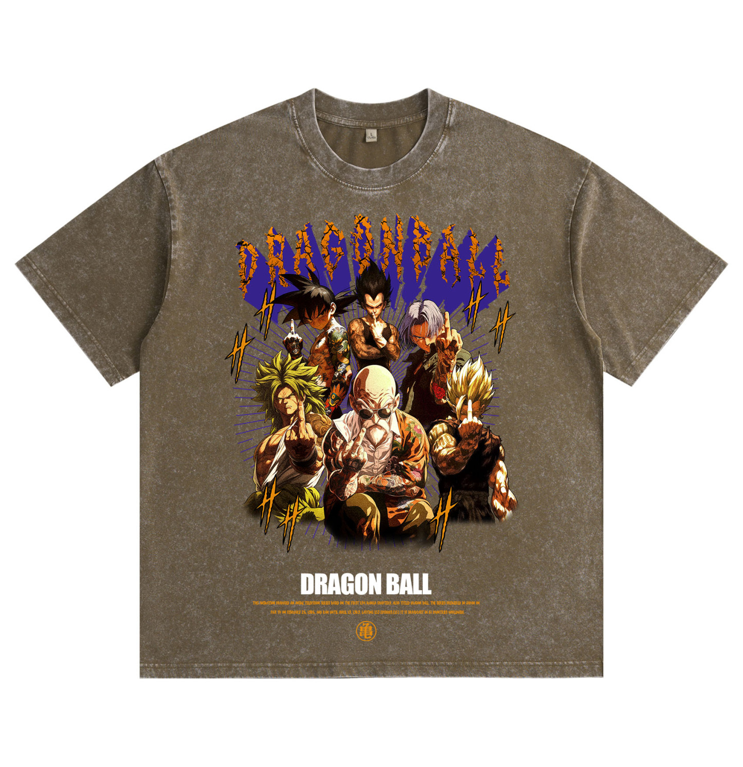 Dragon Ball International Gesture — Washed & Distressed T-Shirt