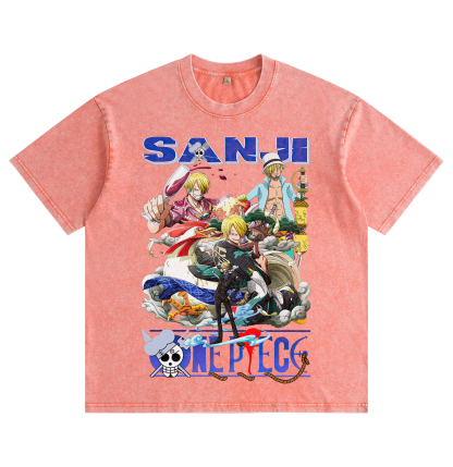 One Piece Sanji's washed T-shirt