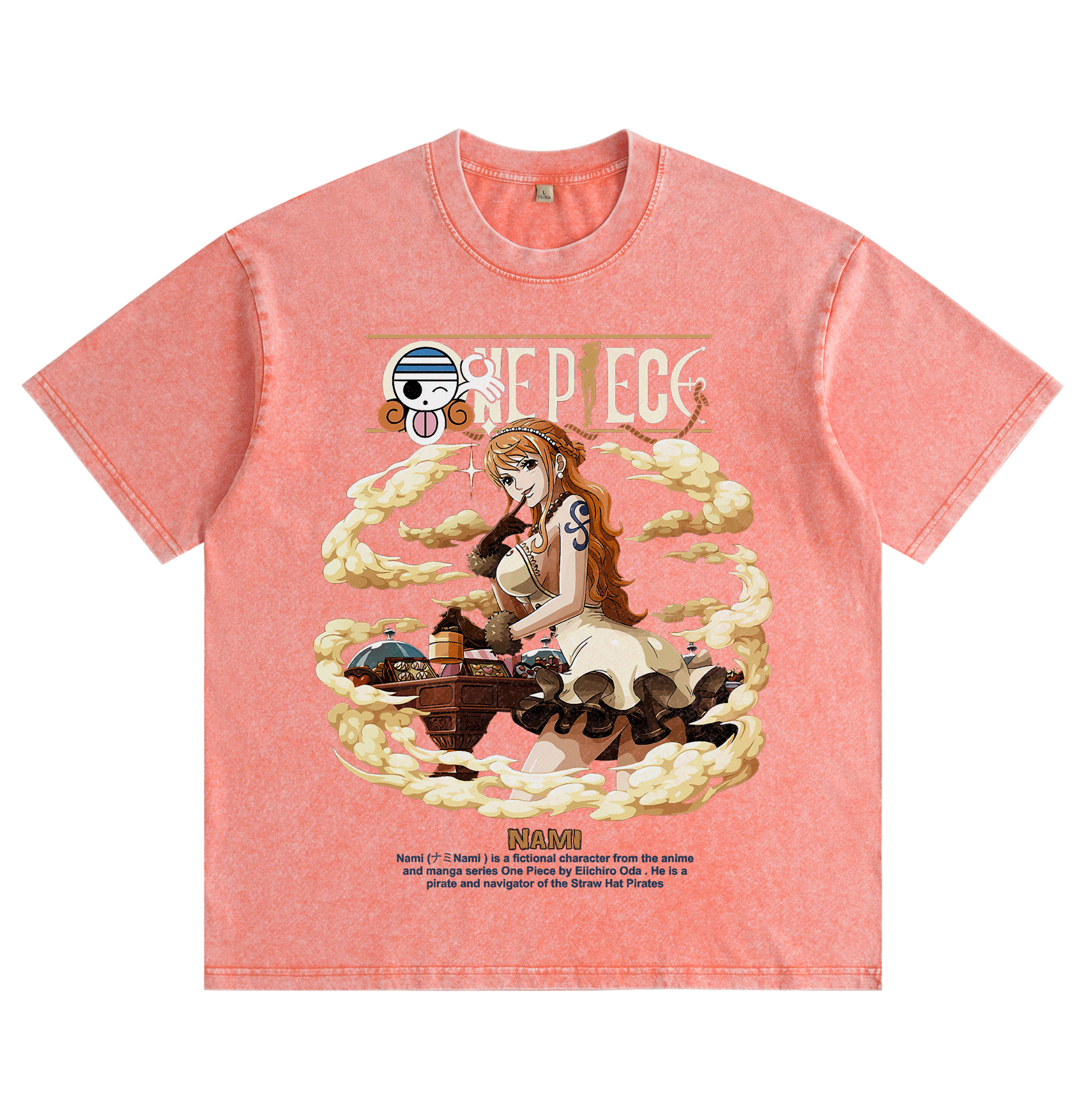 One Piece Nami  washed T-shirt