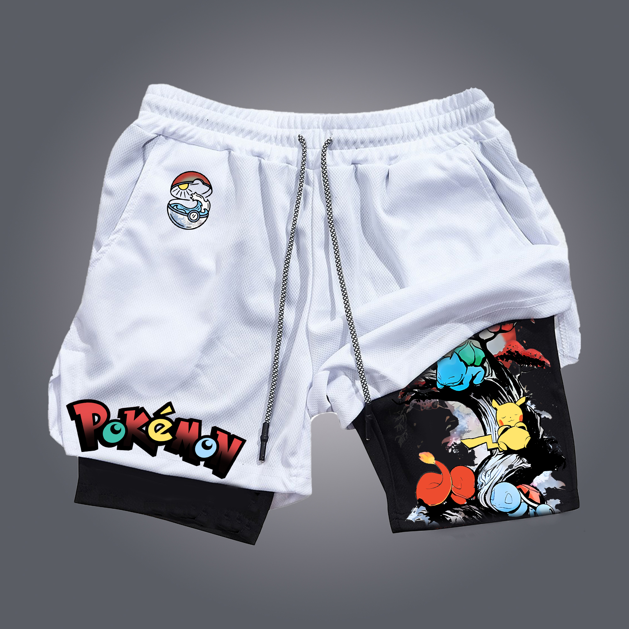 Unisex Casual Anime Streetwear Shorts-AnimeClothe