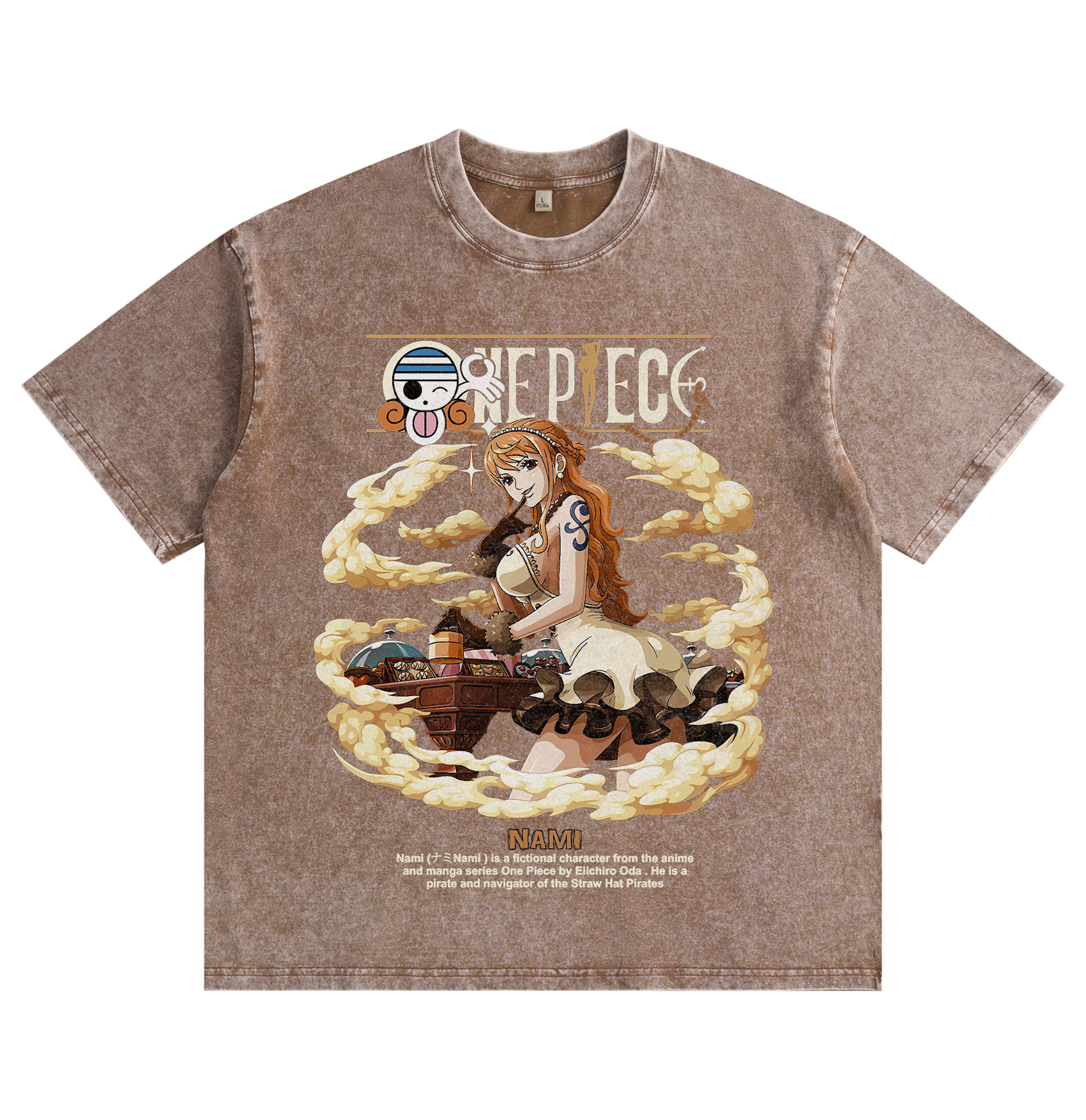 One Piece Nami  washed T-shirt