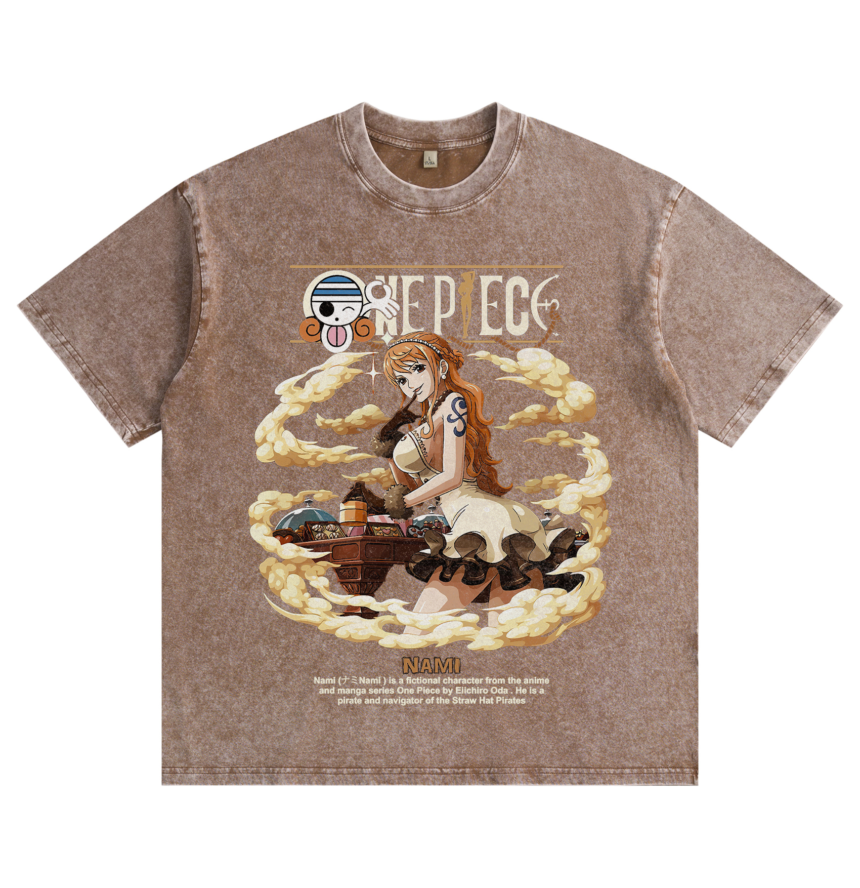 One Piece Nami  washed T-shirt