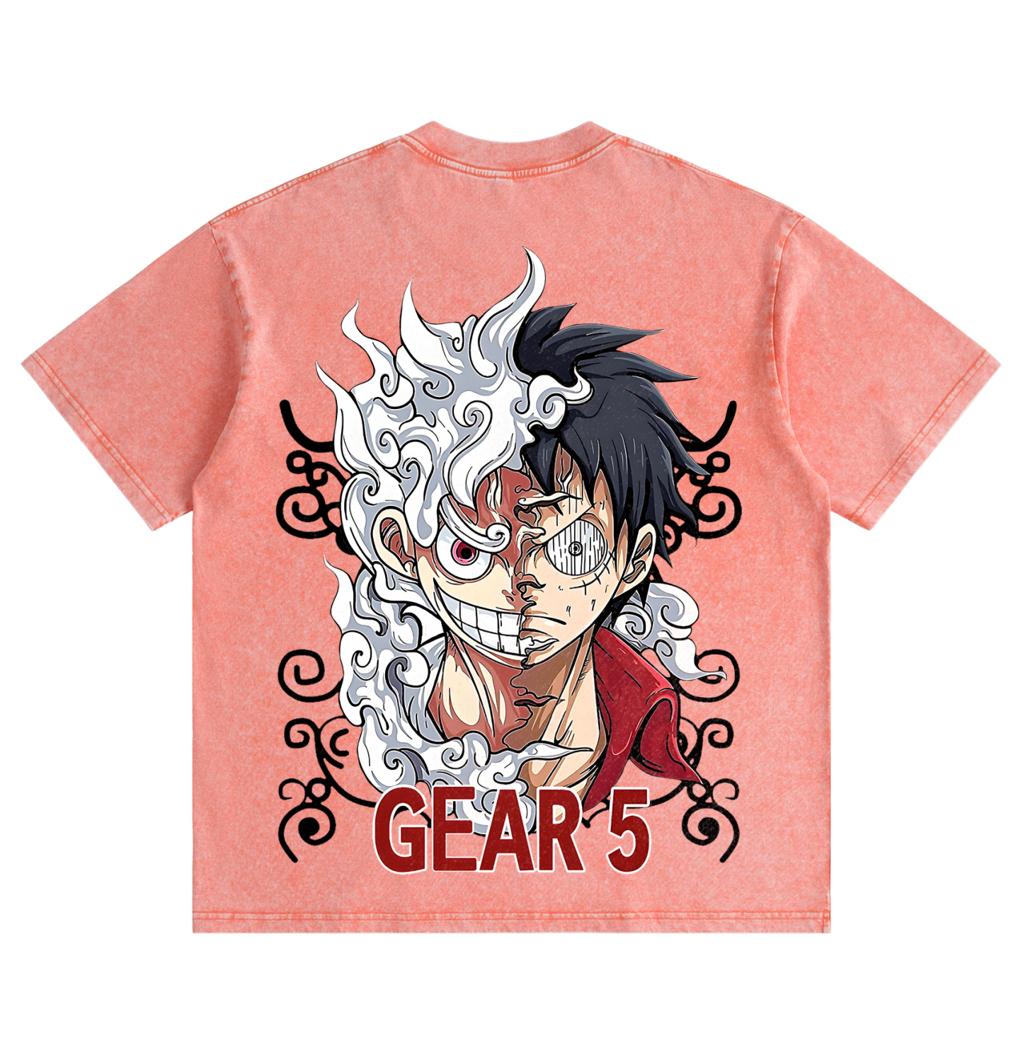 One Piece Luffy Gear 5 Distressed Washed T-Shirt