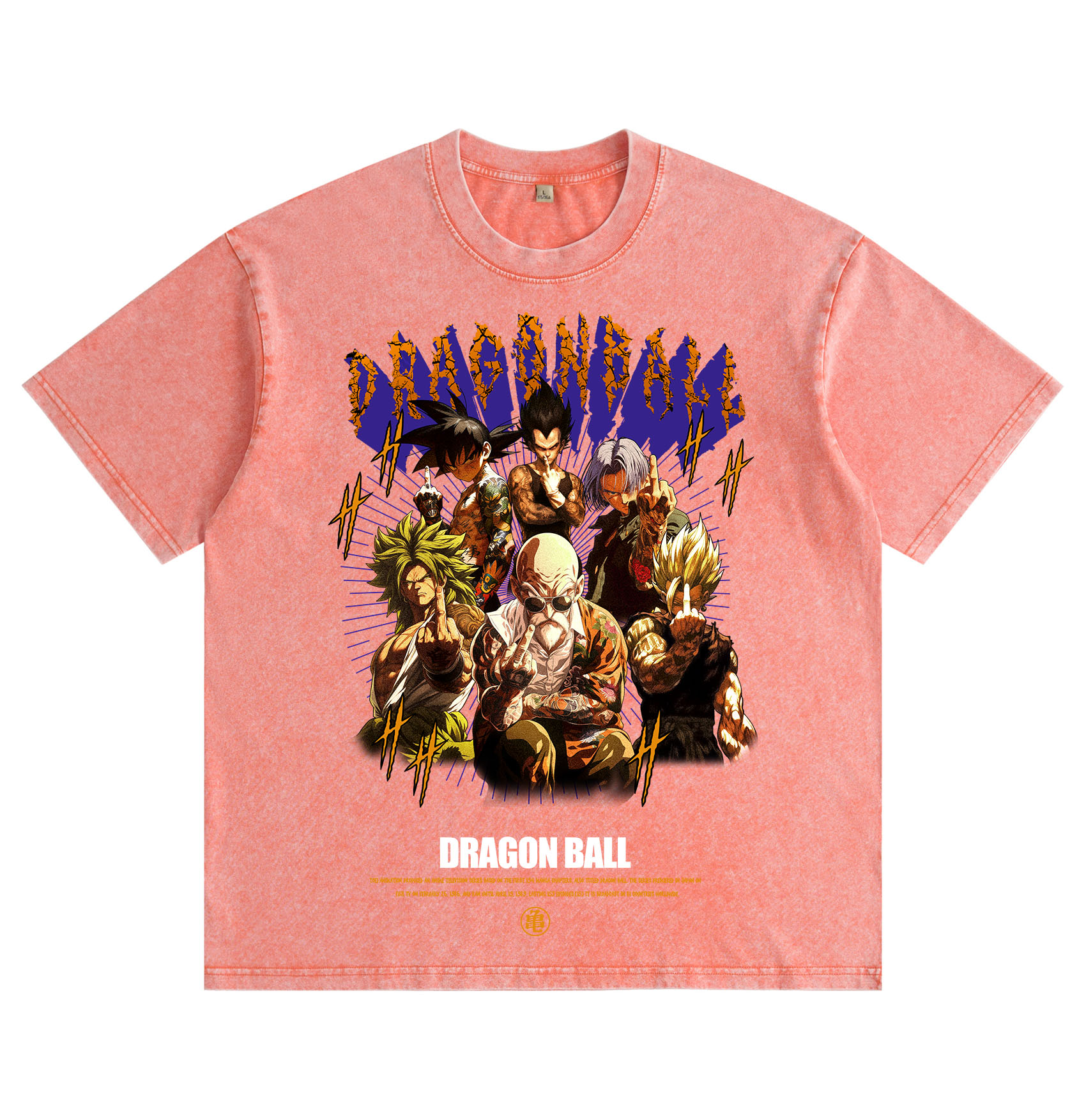 Dragon Ball International Gesture — Washed & Distressed T-Shirt