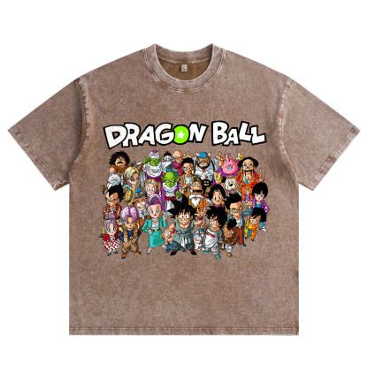 "Dragon Ball" Chibi Group Shot — Washed & Distressed T-Shirt