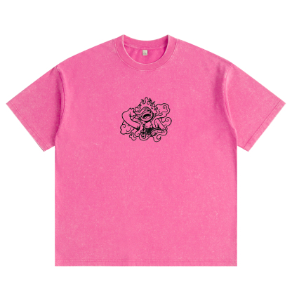 One Piece Luffy Gear 5 Distressed Washed T-Shirt