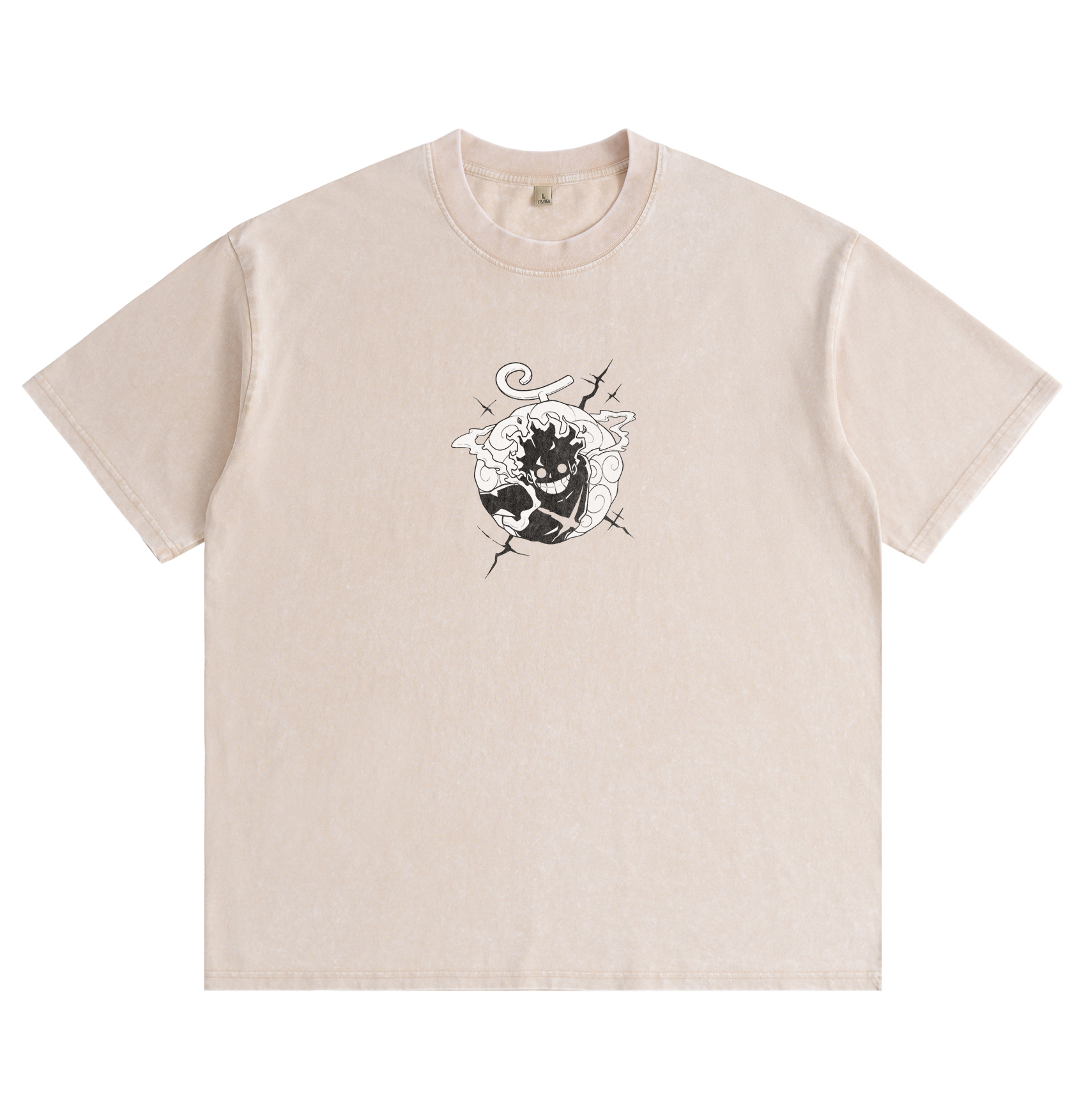One Piece Luffy Gear 5 Distressed Washed T-Shirt