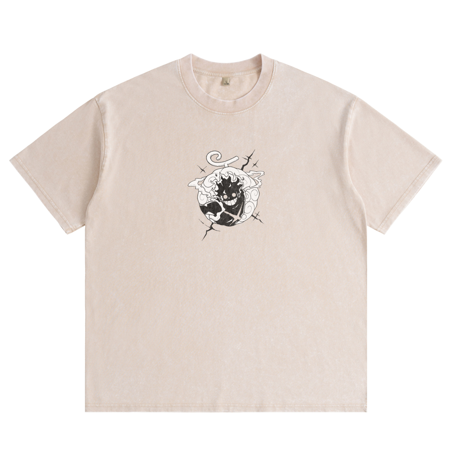 One Piece Luffy Gear 5 Distressed Washed T-Shirt