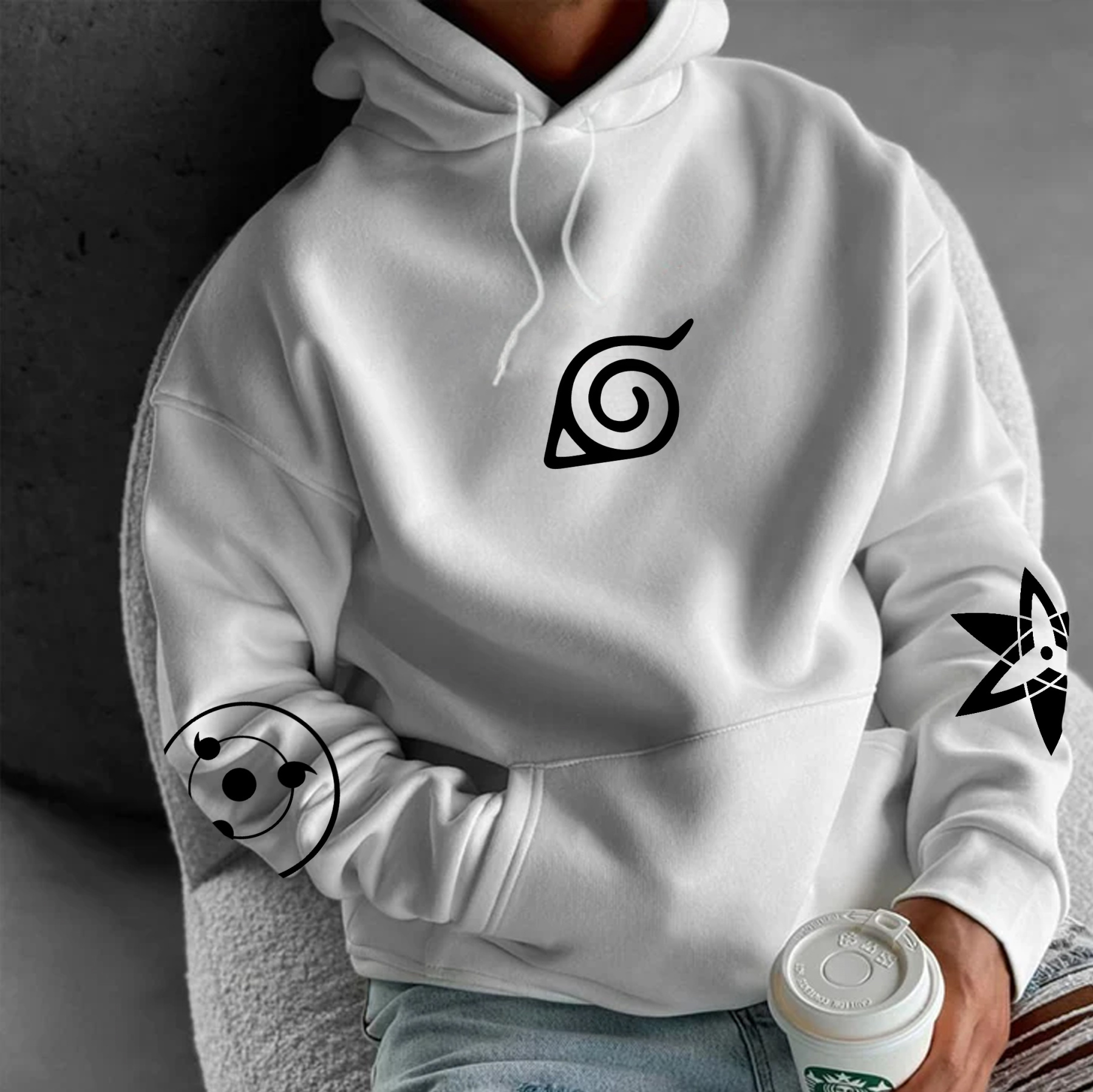 Unisex Anime Graphic Streetwear Vintage Hoodie