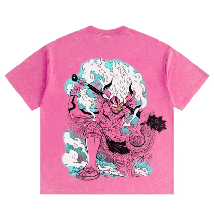 One Piece Luffy Gear 5 Distressed Washed T-Shirt