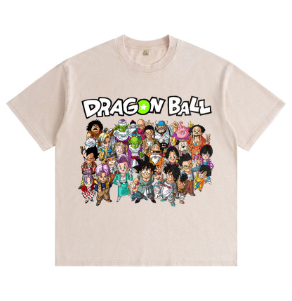 "Dragon Ball" Chibi Group Shot — Washed & Distressed T-Shirt