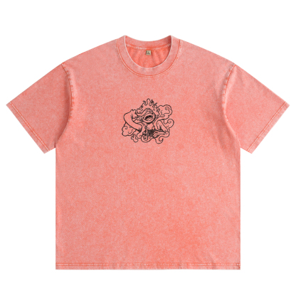 One Piece Luffy Gear 5 Distressed Washed T-Shirt