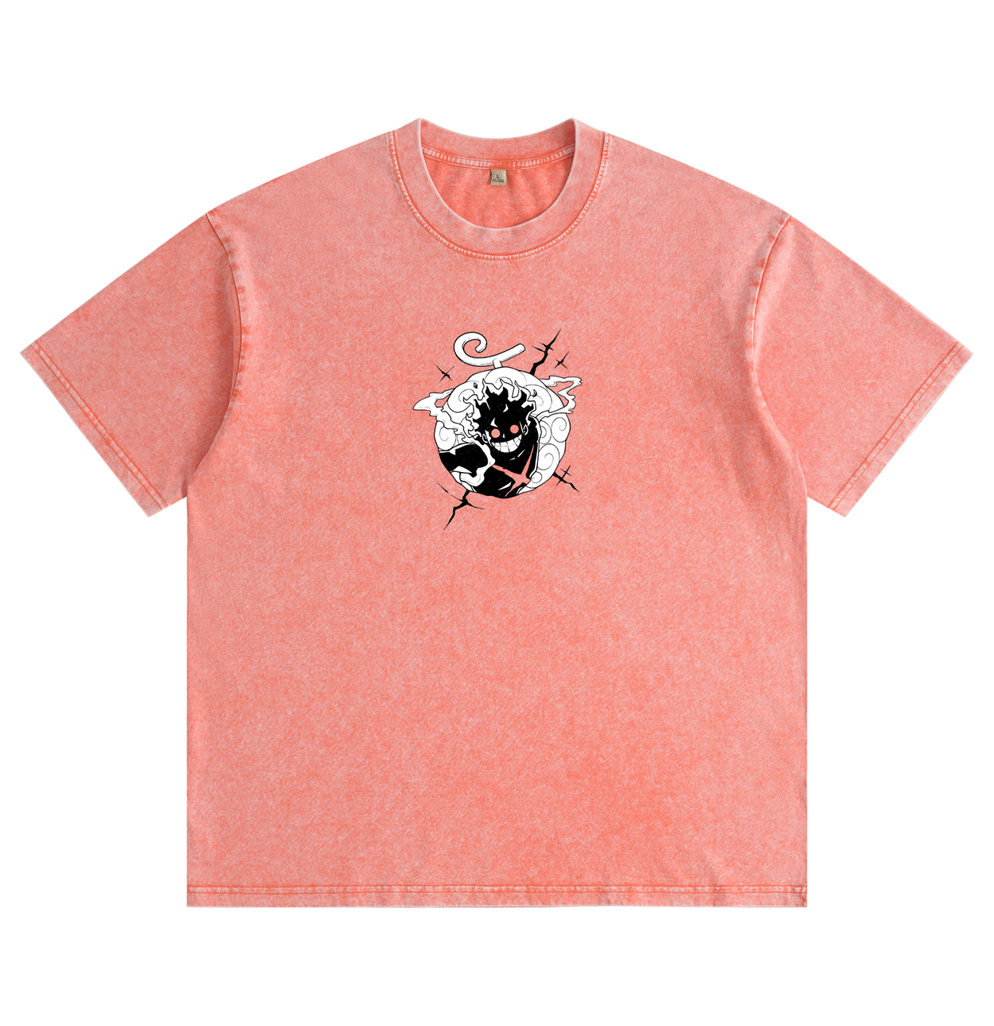 One Piece Luffy Gear 5 Distressed Washed T-Shirt