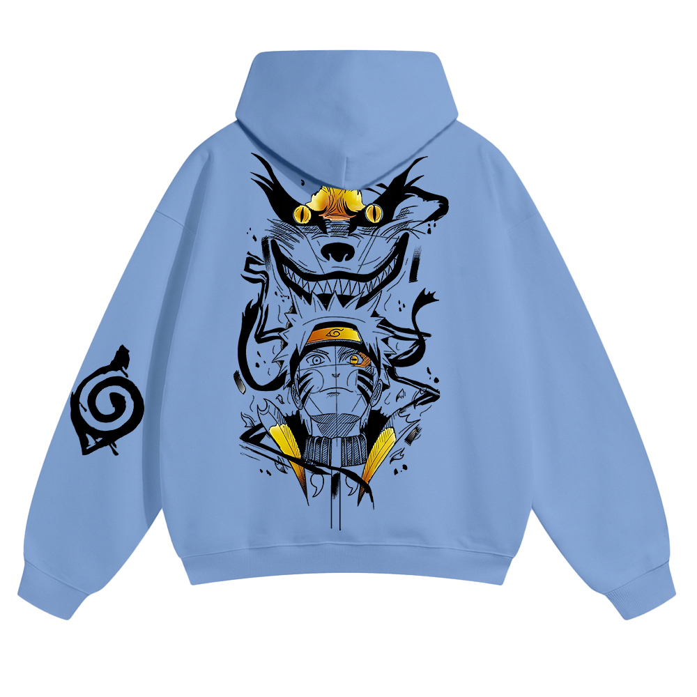Oversized Unisex Anime Print Hoodie