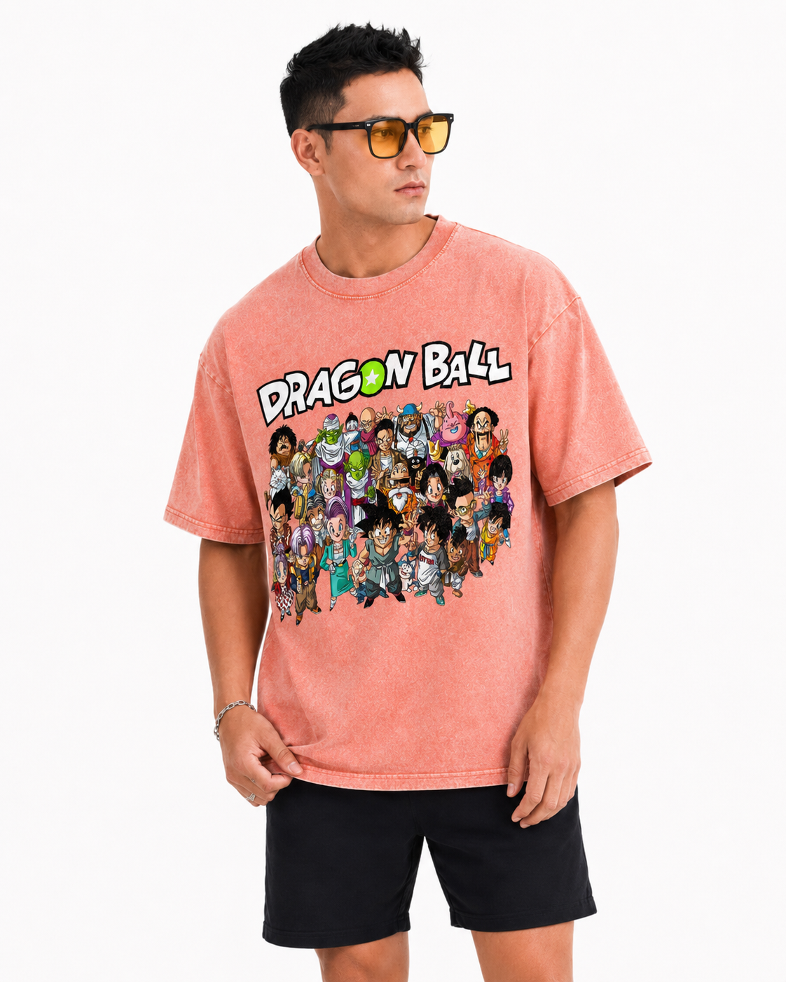 "Dragon Ball" Chibi Group Shot — Washed & Distressed T-Shirt