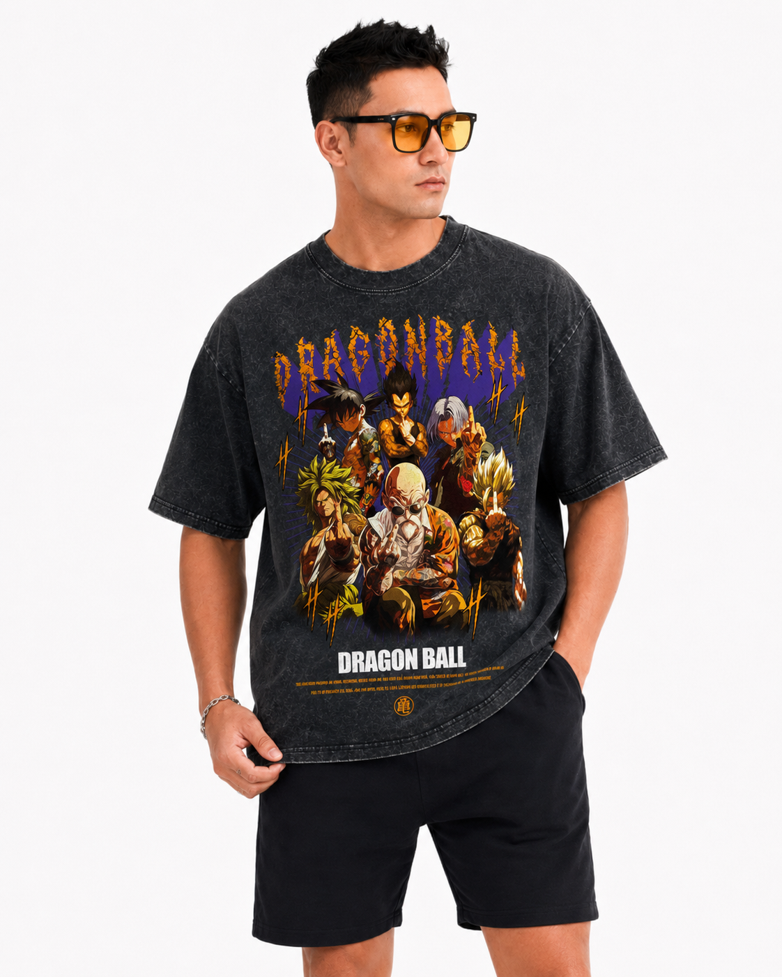 Dragon Ball International Gesture — Washed & Distressed T-Shirt