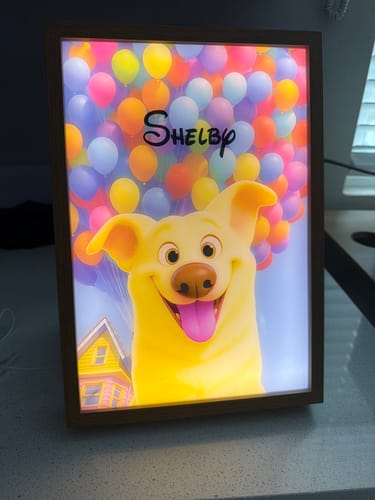 Custom memorial artwork celebrating a beloved pet