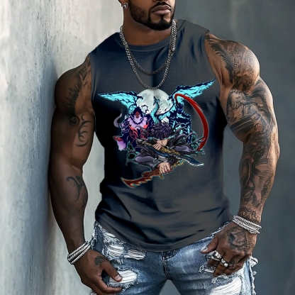 Men's Casual Gym Tank Top-AnimeClothe