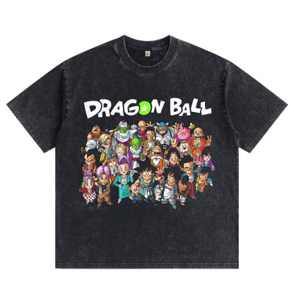 "Dragon Ball" Chibi Group Shot — Washed & Distressed T-Shirt