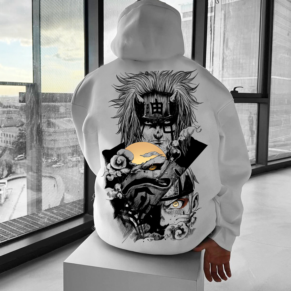 Unisex Casual Anime “Naruto” Print Oversized Hoodie