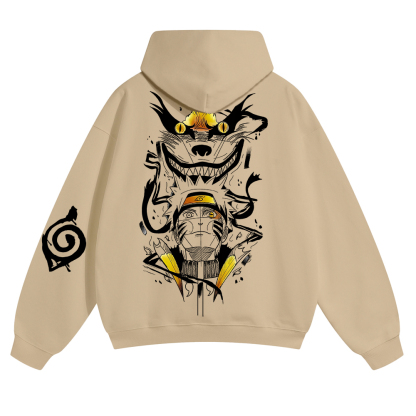Oversized Unisex Anime Print Hoodie
