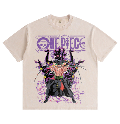 One Piece Zoro NineSword Style Washed T-Shirt