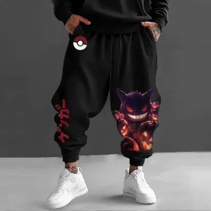 Pokémon Unisex Anime Pattern Halloween Gengar Pants