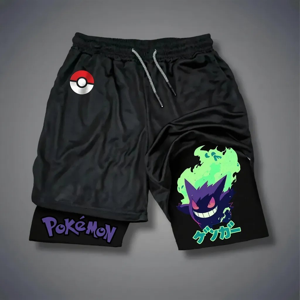 Pokémon Unisex Anime Gengar Shorts