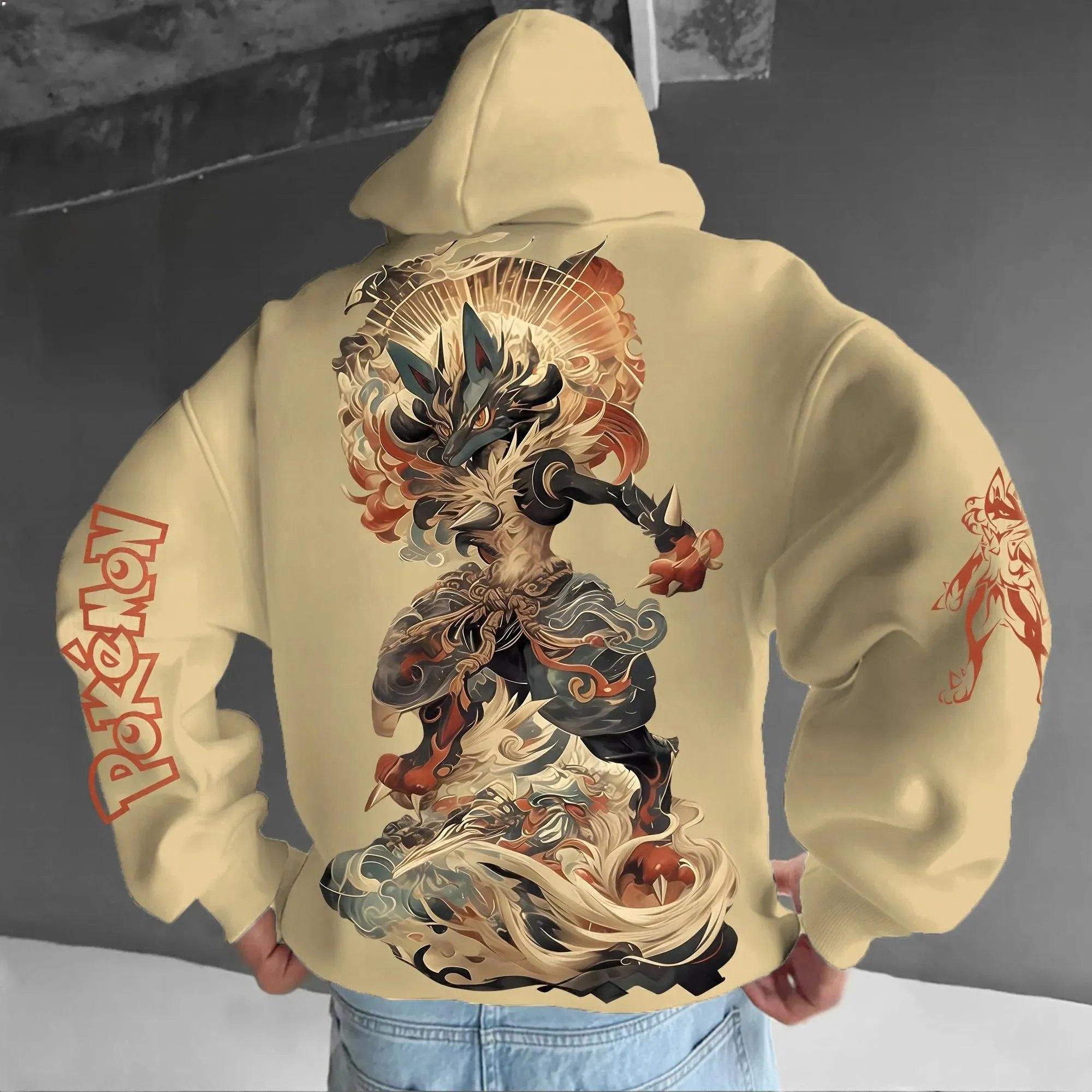 Pokémon Unisex Anime Lucario Hoodie