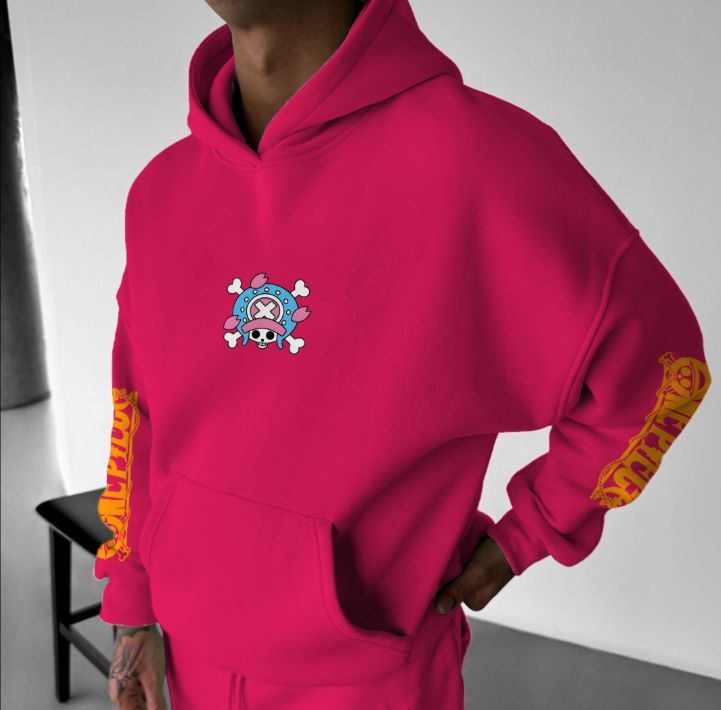 Unisex  Anime Print  Casual Oversized Hoodie