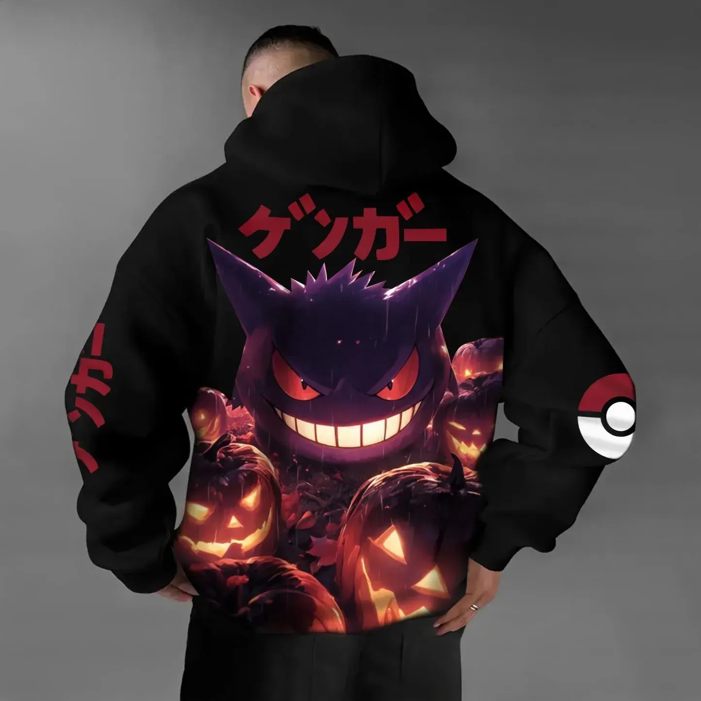 Pokémon Unisex Anime Halloween Gengar Hoodie