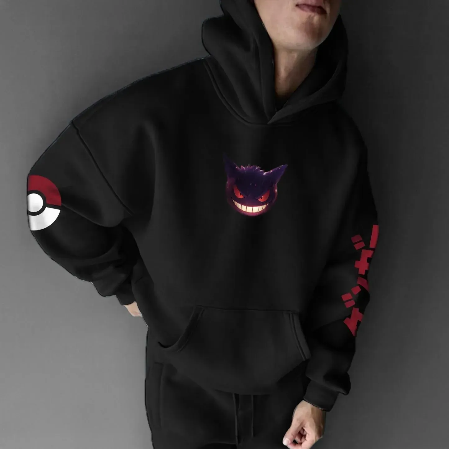 Pokémon Unisex Anime Halloween Gengar Hoodie